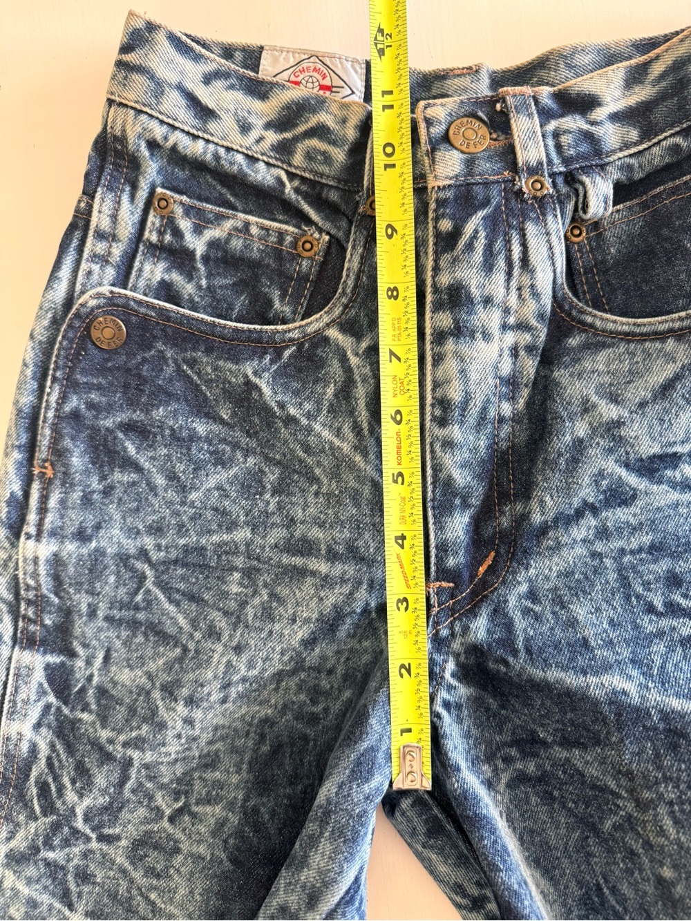 NEW Vintage 80s acid wash Chemin de Fer jeans  Rare Iconic deadstock Nwt - Picture 7 of 10
